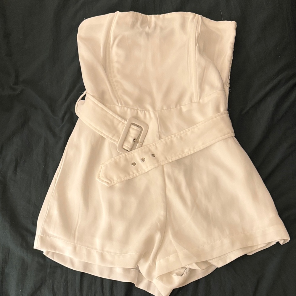 Altar'd State Cream Strapless Romper